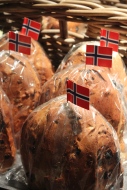 Julebrød (Christmas Bread). It's a kind of raisin bread.